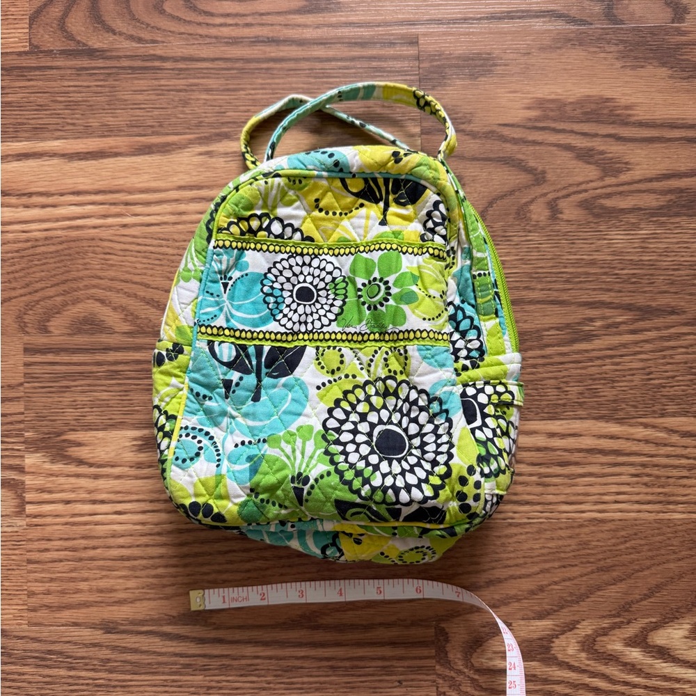 Vibrant Vera Bradley Quilted Floral Backpack-Style Mini Bag